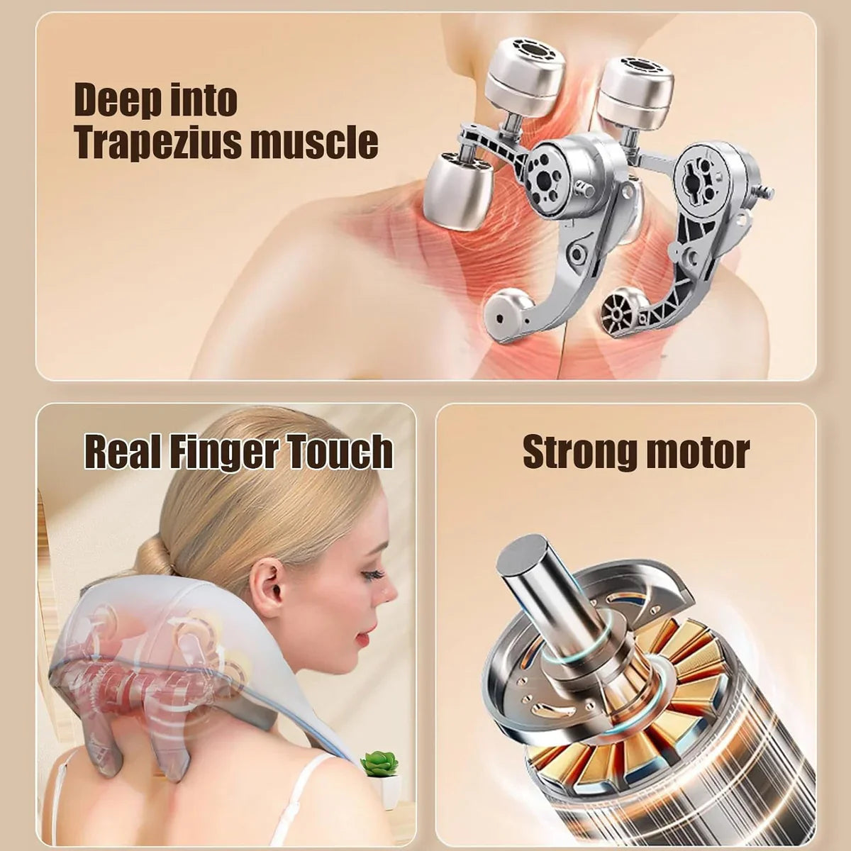 Neck and Shoulder Massager with Heat – Deep Tissue Pain Relief